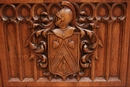 Gothic/renaissance style Bookcase in Walnut, France 19th century