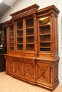 Henri II style 8 doors bookcase in Walnut, France 19th century