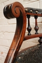 Henri II style Arm Chair in mahogany, France 19th century