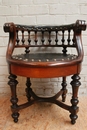 Henri II style Arm Chair in mahogany, France 19th century