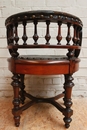 Henri II style Arm Chair in mahogany, France 19th century