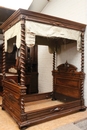 Henri II style Bed  in Walnut, France 19th century