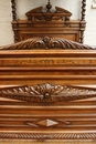 Henri II style Bed  in Walnut, France 19th century
