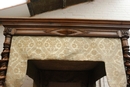 Henri II style Bed  in Walnut, France 19th century