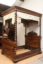 Henri II style Bed  in Walnut, France 19th century