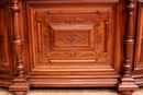 Henri II style Cabinet in Walnut, France 19th century