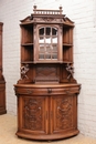 Henri II style Corner cabinet in Walnut, France 19th century