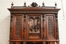 Henri II style Cabinet in Walnut, France 19th century