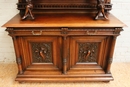 Henri II style Cabinet in Walnut, France 19th century