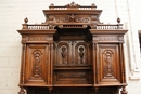 Henri II style Cabinet in Walnut, France 19th century