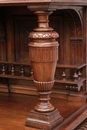 Henri II style Cabinet in Walnut and bronze, France 19th century