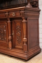 Henri II style Cabinet in Walnut and bronze, France 19th century