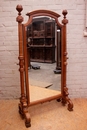 Henri II style Cheval mirror in Oak, France 19th century