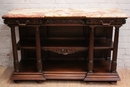 Henri II style Console in walnut and marble, France 19th century