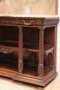 Henri II style Console in walnut and marble, France 19th century