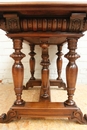 Henri II style Desk table in Walnut, France 19th century