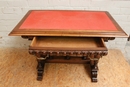 Henri II style Desk table in Walnut, France 19th century