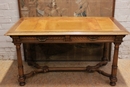 Henri II style Desk table in Walnut, France 19th century