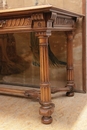 Henri II style Desk table in Walnut, France 19th century