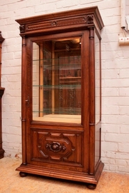 Henri II Display cabinet walnut