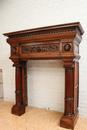 Henri II style Fire mantle in Walnut, France 19th century