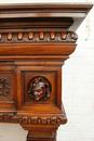 Henri II style Fire mantle in Walnut, France 19th century