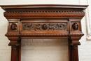 Henri II style Fire mantle in Walnut, France 19th century