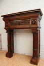 Henri II style Fire mantle in Walnut, France 19th century