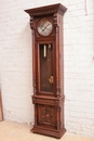 Henri II style Grandfather clock in Walnut, France 19th century