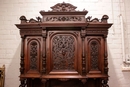 Henri II style Cabinet in Walnut, France 19th century