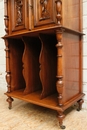 Henri II style Little walnut Henri II music cabinet in Walnut, France 19th century