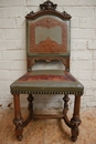 Henri II style Special set of 6 chairs in Walnut, France 19th century