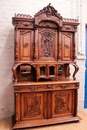 Henri II style Cabinet in Walnut, France 19th century