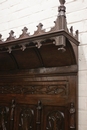 Gothic style Hall bench in Oak, France 19th century