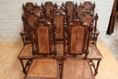 Hunt style 12 Chairs in Oak, France 19th century