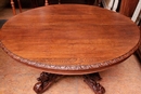 Hunt style Table and chairs in Oak, France 19th century