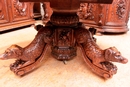 Hunt style Table & chairs in Oak, France 19th century