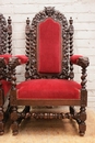 Hunt style Arm chairs in Oak, France 19th century