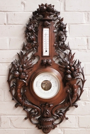 Hunt Barometer in walnut