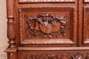 Hunt style Bookcase in Oak, France 19th century