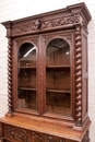 Hunt style Cabinet bookcase secretary desk in Oak, France 19th century