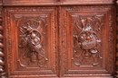 Hunt style Cabinet in Oak, France 19th century