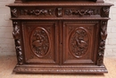 Hunt style Cabinet in Oak, France 19th century