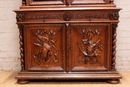 Hunt style Cabinet/bookcase in Oak, France 19th century