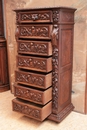 Hunt style Chest of drawers in Oak, France 19th century