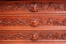 Hunt style Chest of drawers in Oak, France 19th century