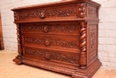 Hunt style Chest of drawers in Oak, France 19th century