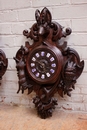 Hunt style Clock and barometer in Oak, France 19th century