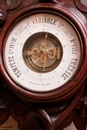 Hunt style Clock and barometer in Oak, France 19th century