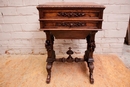 Hunt style Sewing table in Oak, France 19th century